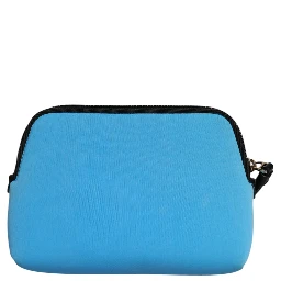 Blue DG Logo Print Clutch Zip Borse Pouch Bag
