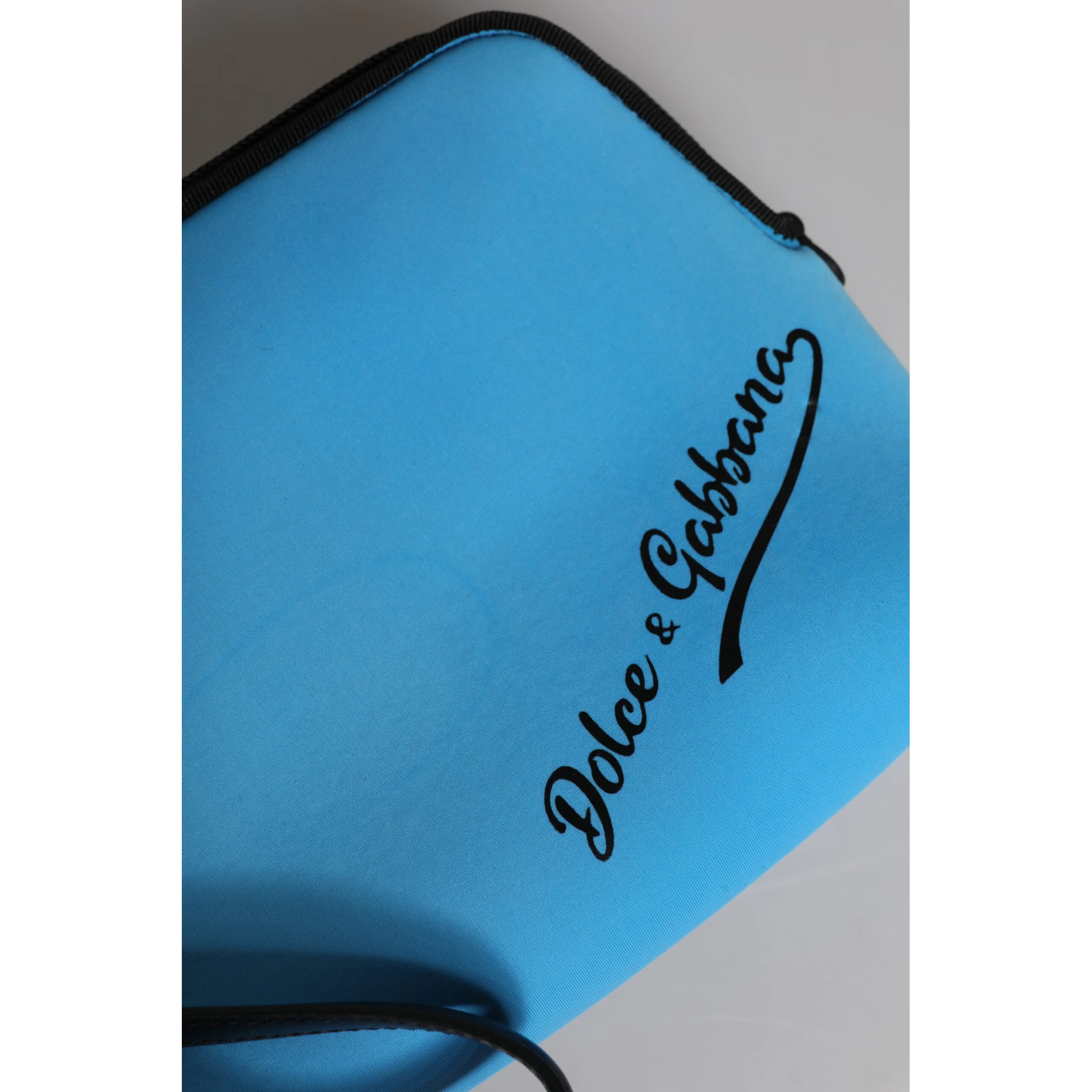 Blue DG Logo Print Clutch Zip Borse Pouch Bag