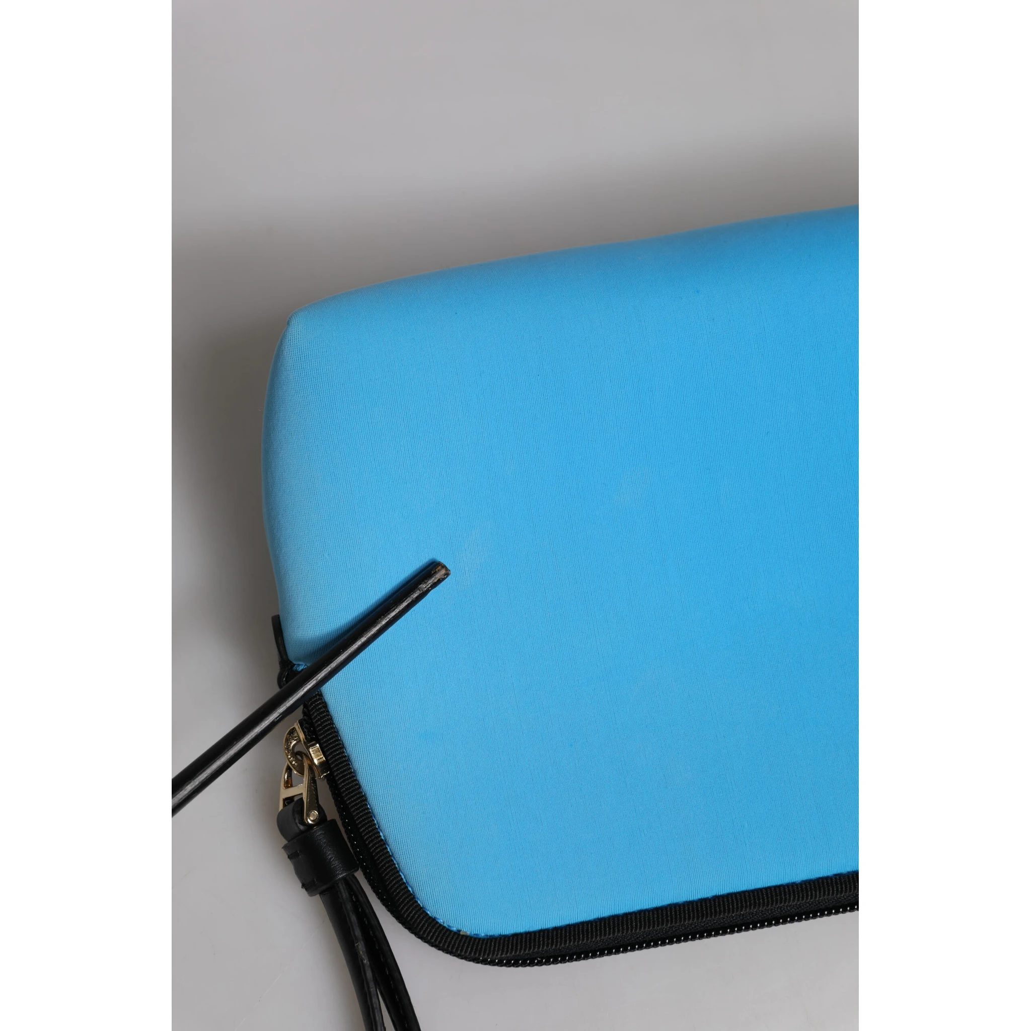 Blue DG Logo Print Clutch Zip Borse Pouch Bag