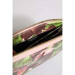Multicolor Fig Fruit Dauphine Leather Zip Around Continental Wallet