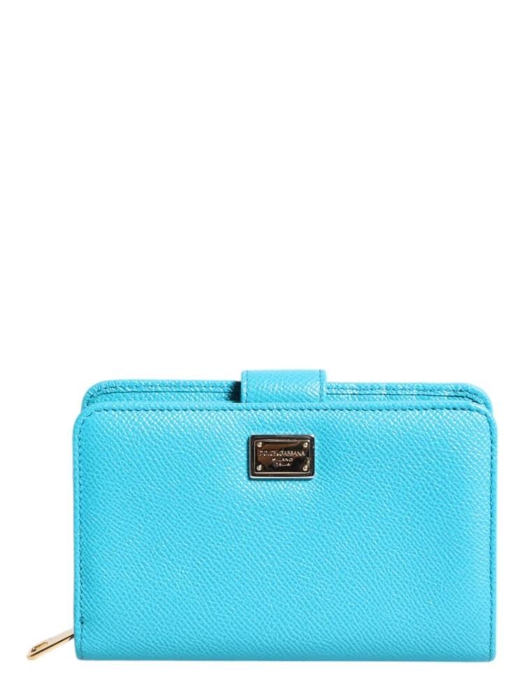 Light Blue Leather Bifold Continental Clutch Wallet alternative