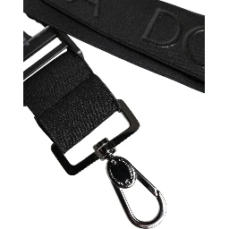 Black Stretch Polyester Rubberised DG Logo Keychain