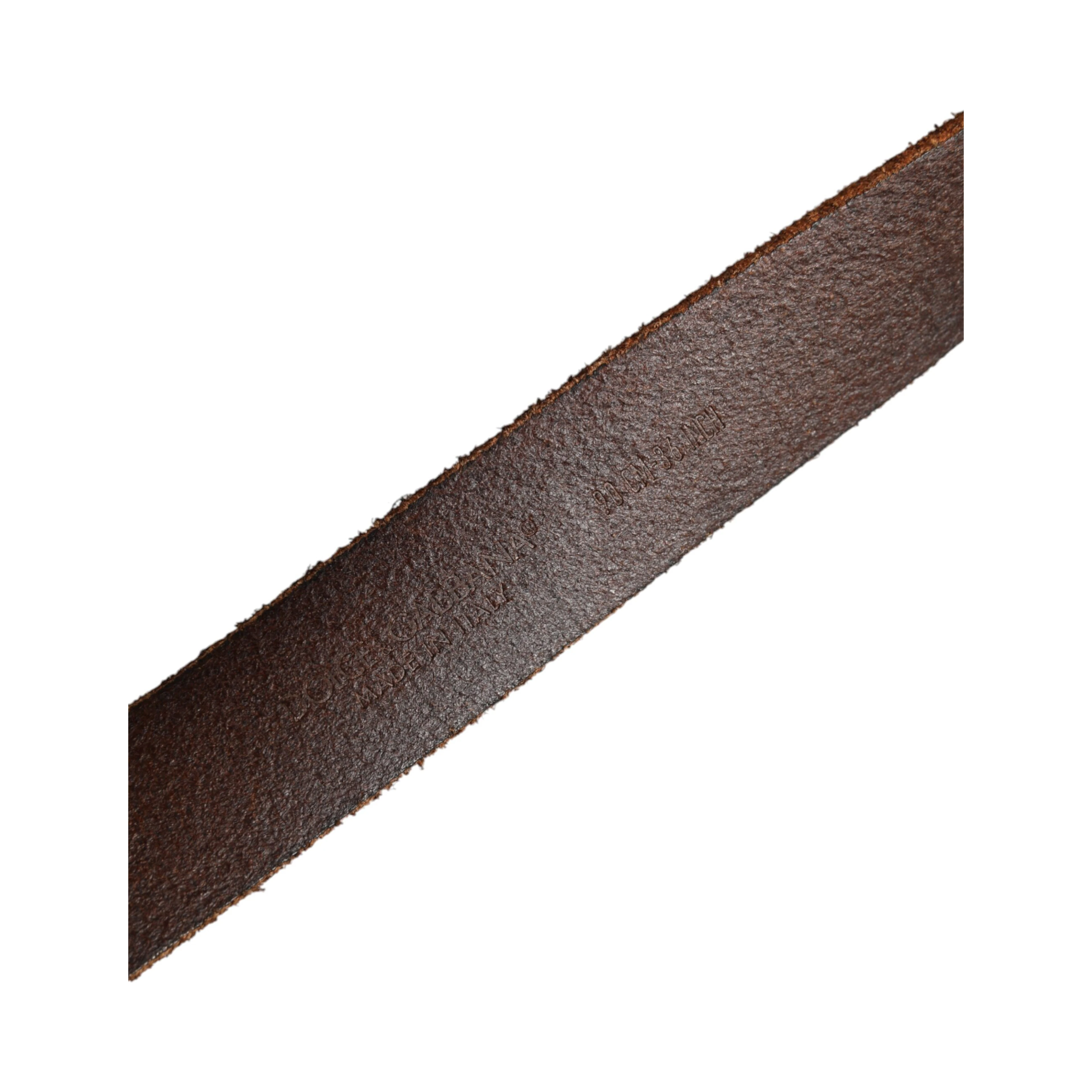 Brown Leather Gold Tone Metal Buckle Belt