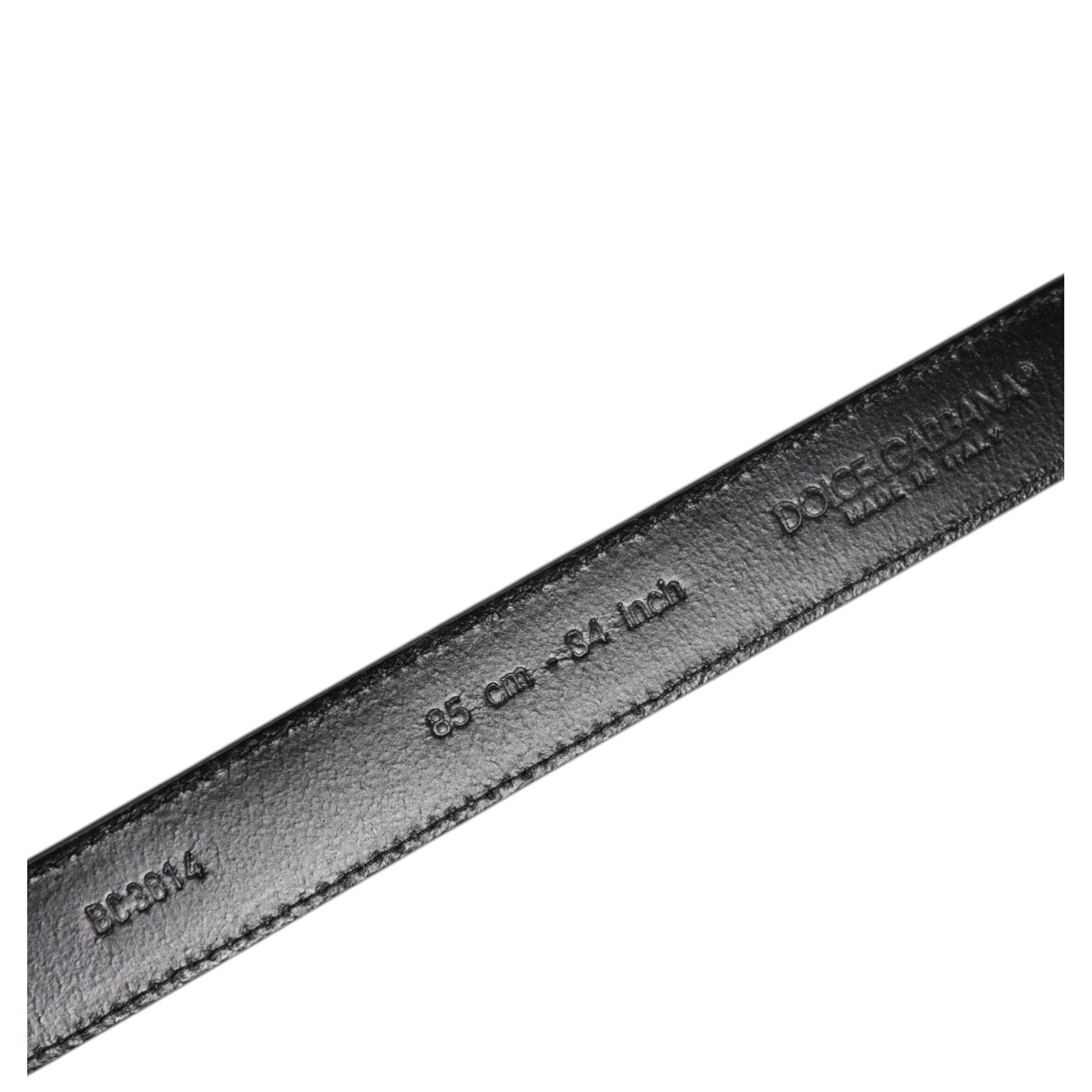 Gray Leather Silver Tone Metal Buckle Belt