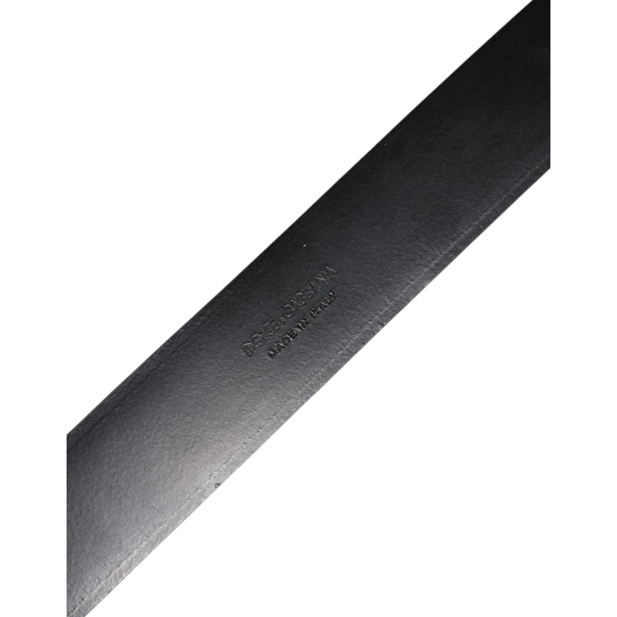 Black Leather Metal Buckle Classic Belt