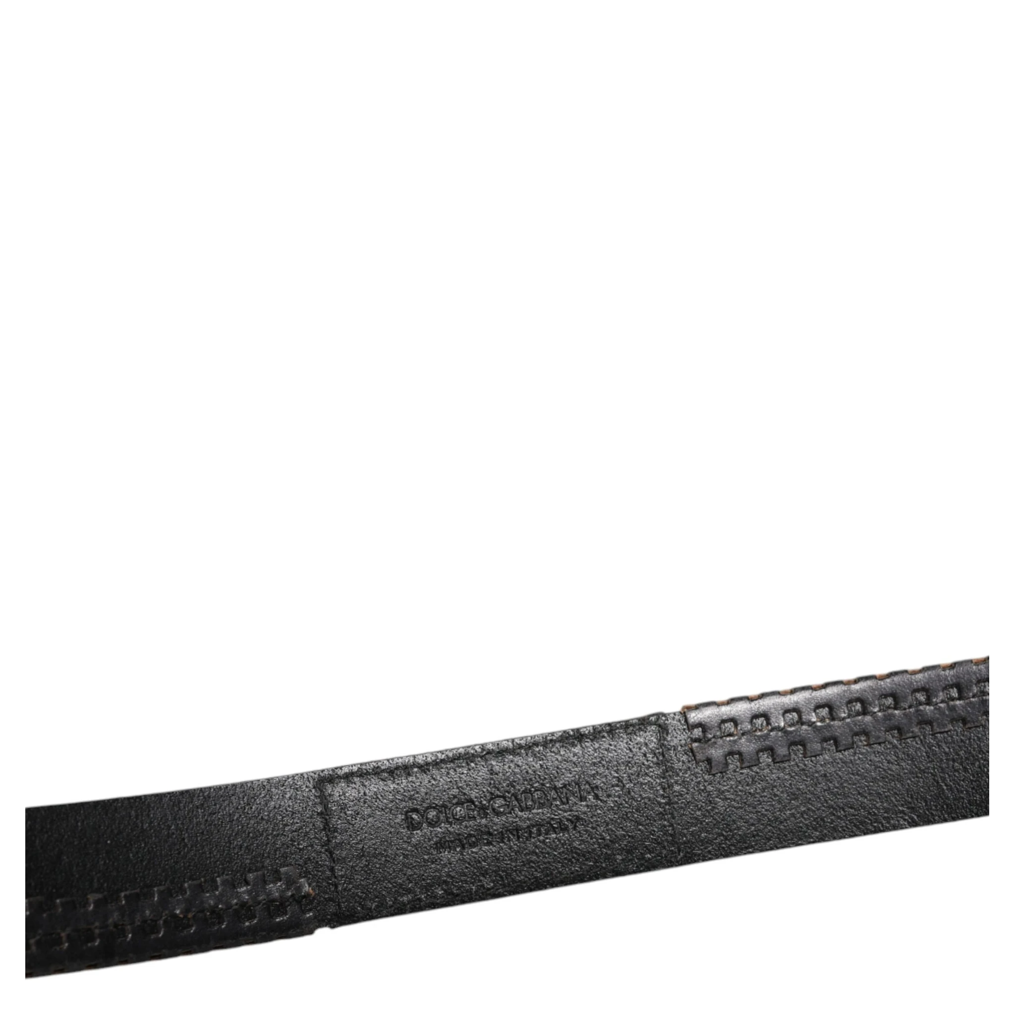 Black Leather Silver Tone Metal Buckle Belt