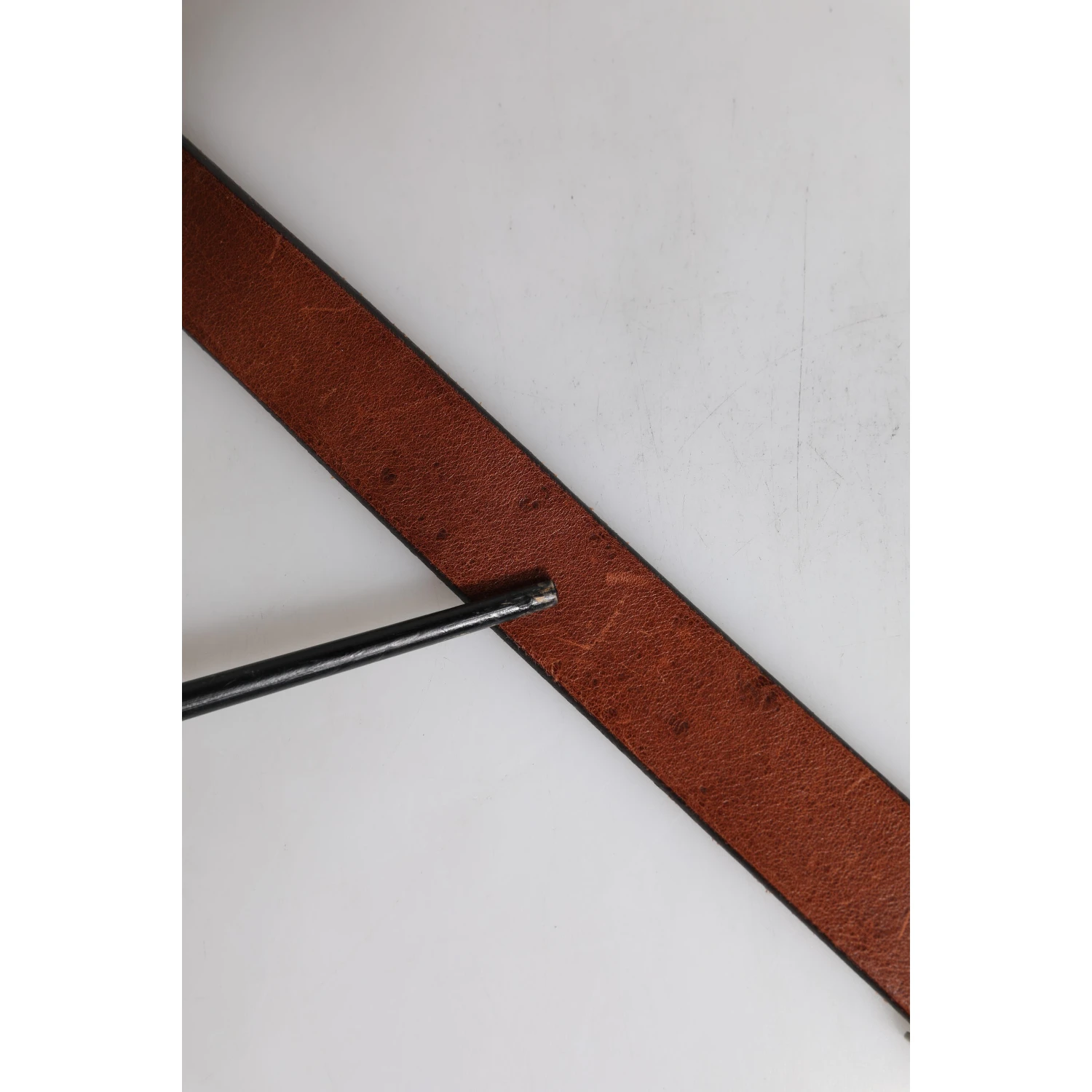 Brown Leather Metal Buckle Classic Belt