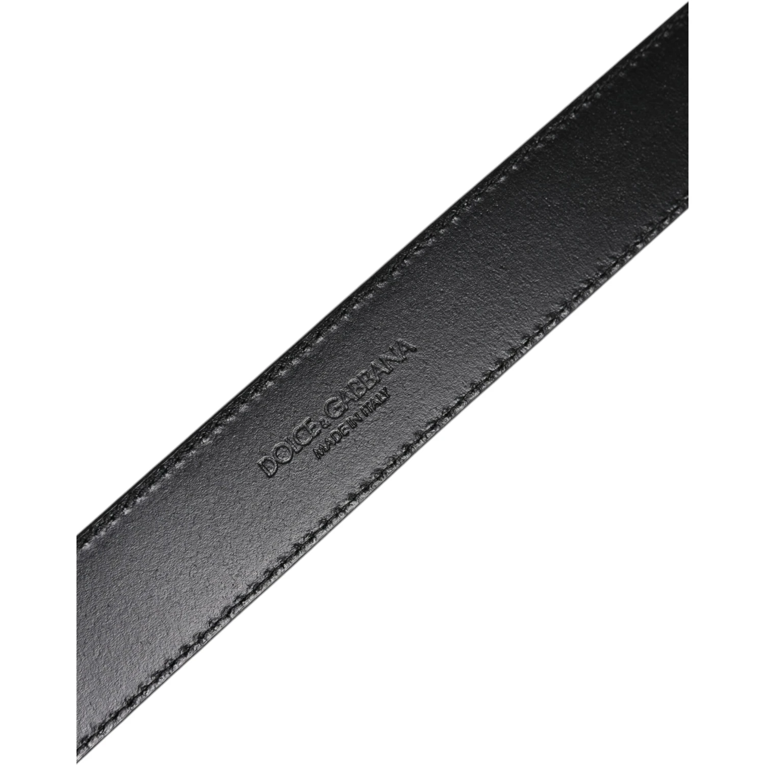 Silver Leather Classic Metal Logo Buckle Belt