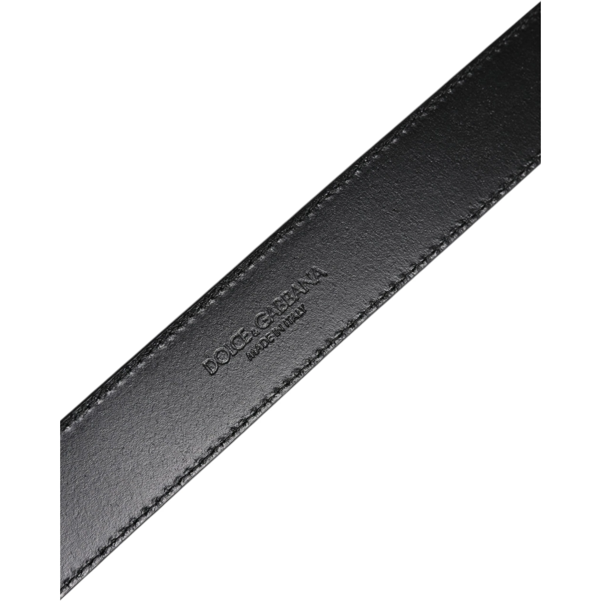 Silver Leather Classic Metal Logo Buckle Belt