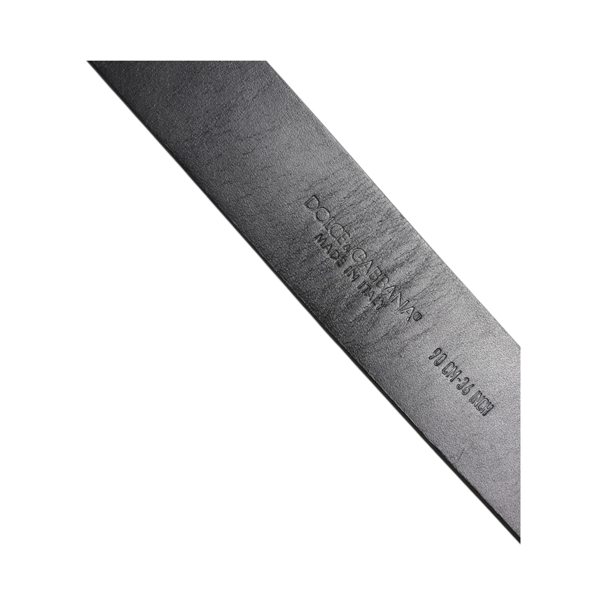 Black Leather Classic Metal Logo Buckle Belt