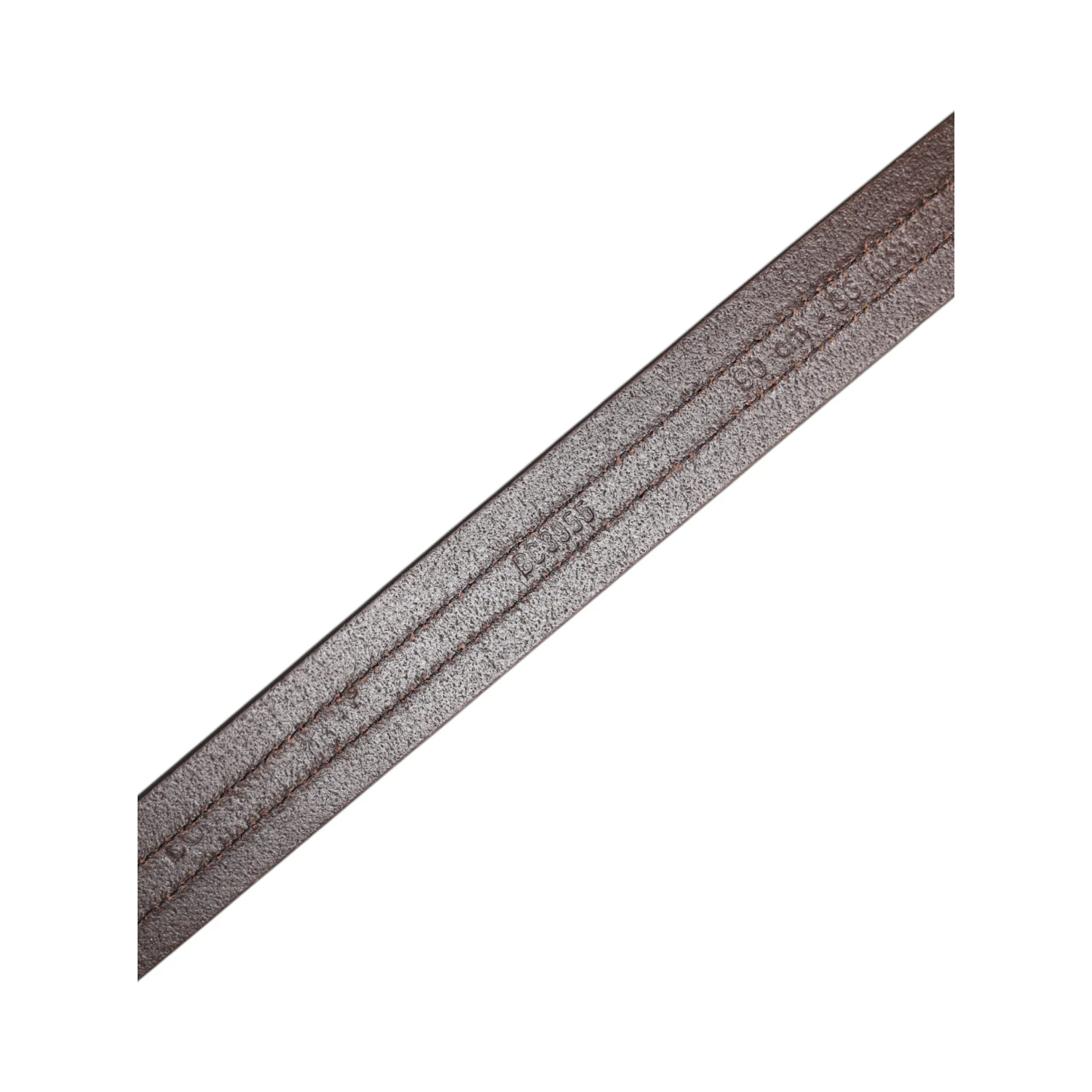 Burgundy Leather Metal Logo Buckle Belt