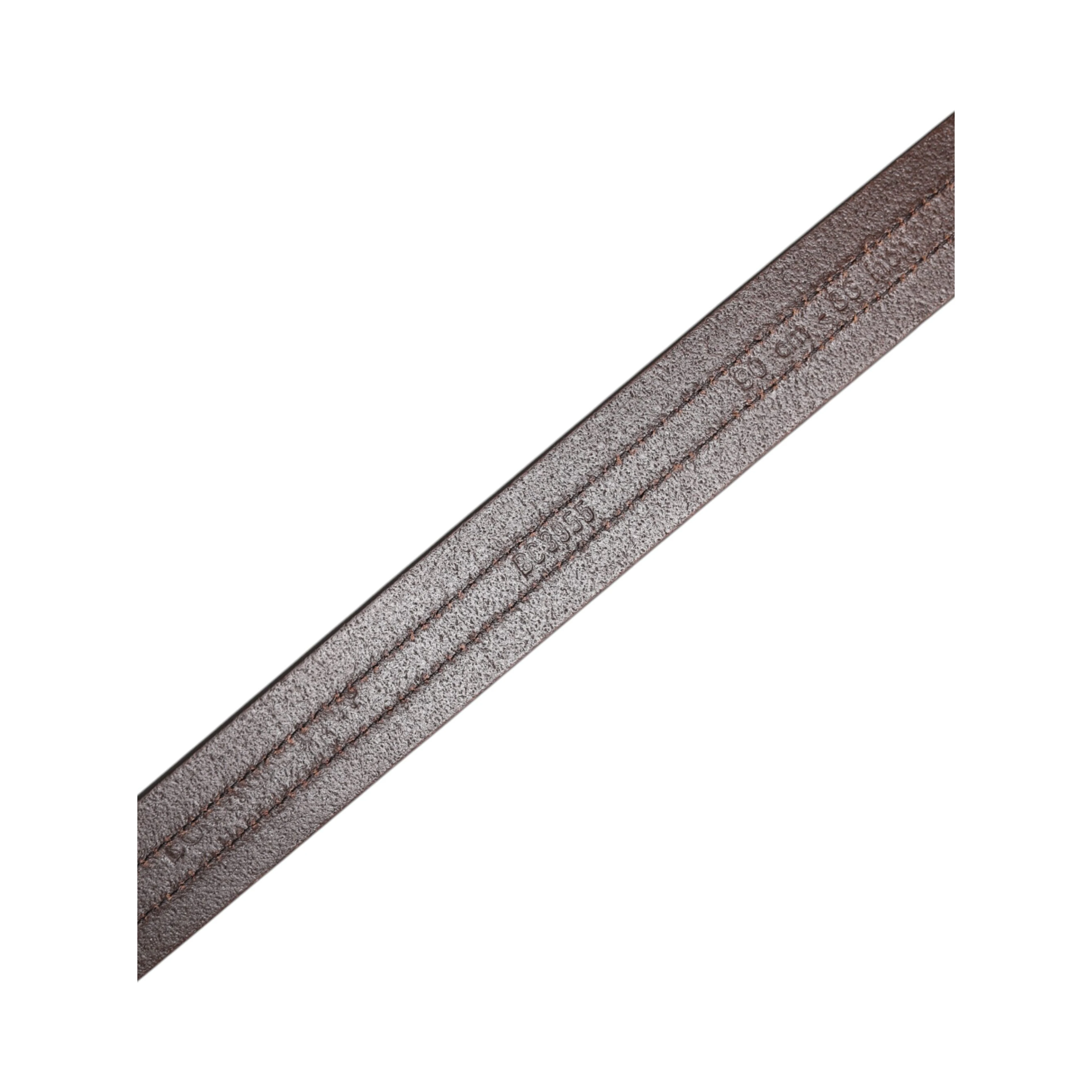 Burgundy Leather Metal Logo Buckle Belt