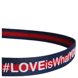 Blue Cotton Leather Printed Metal Buckle Belt