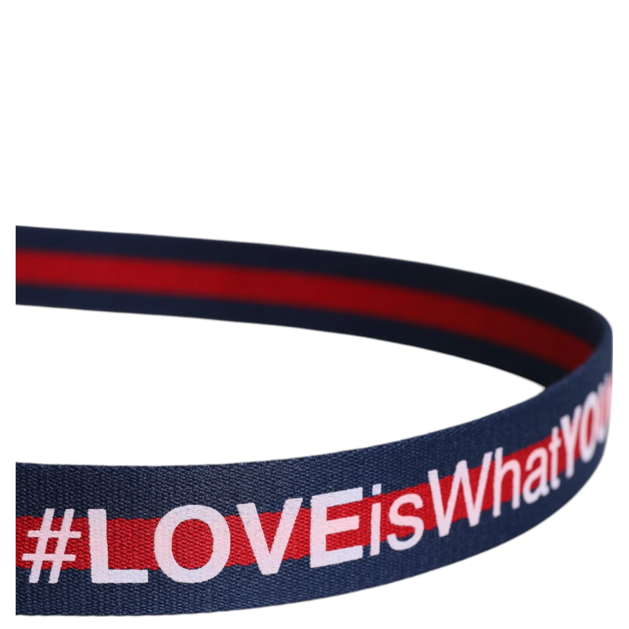 Blue Cotton Leather Printed Metal Buckle Belt