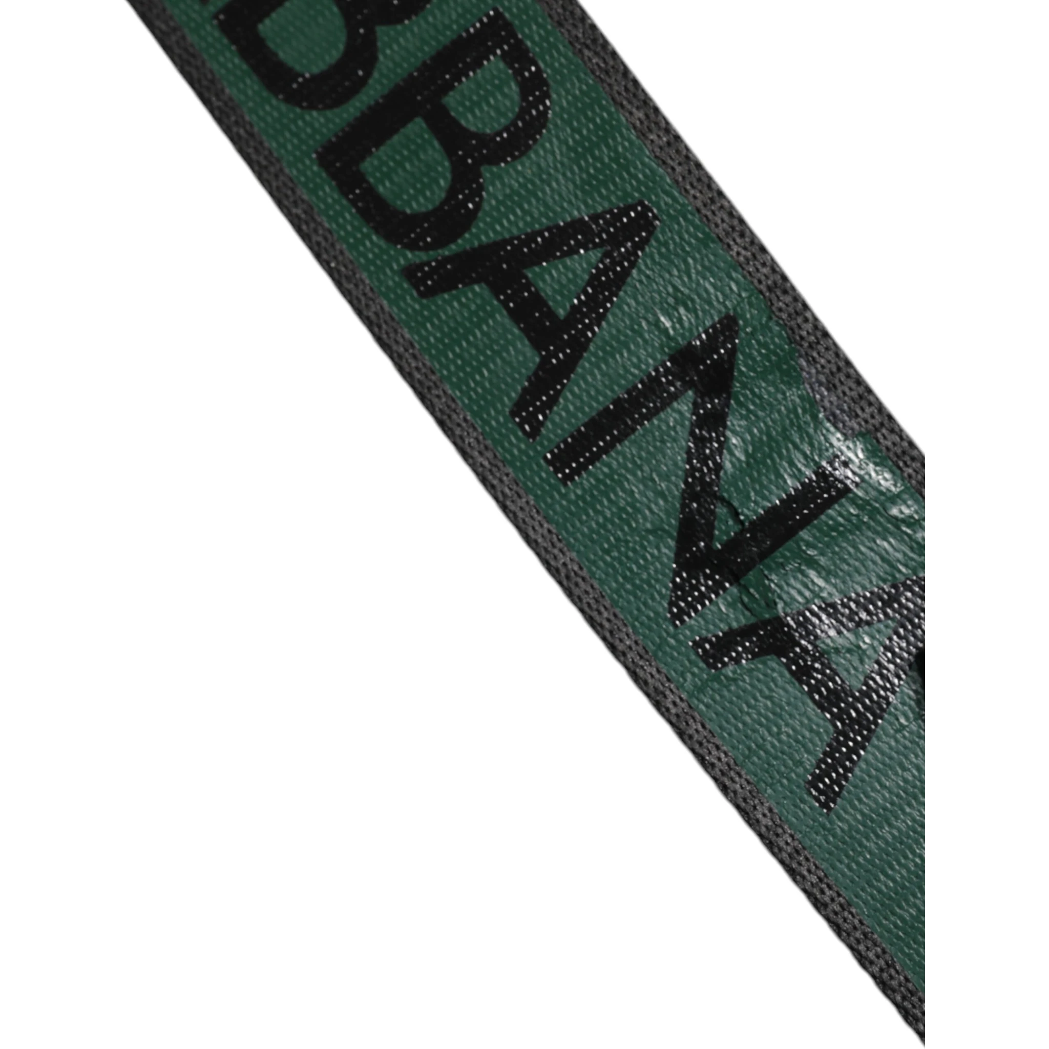 Green Black Classic Metal Logo Buckle Belt