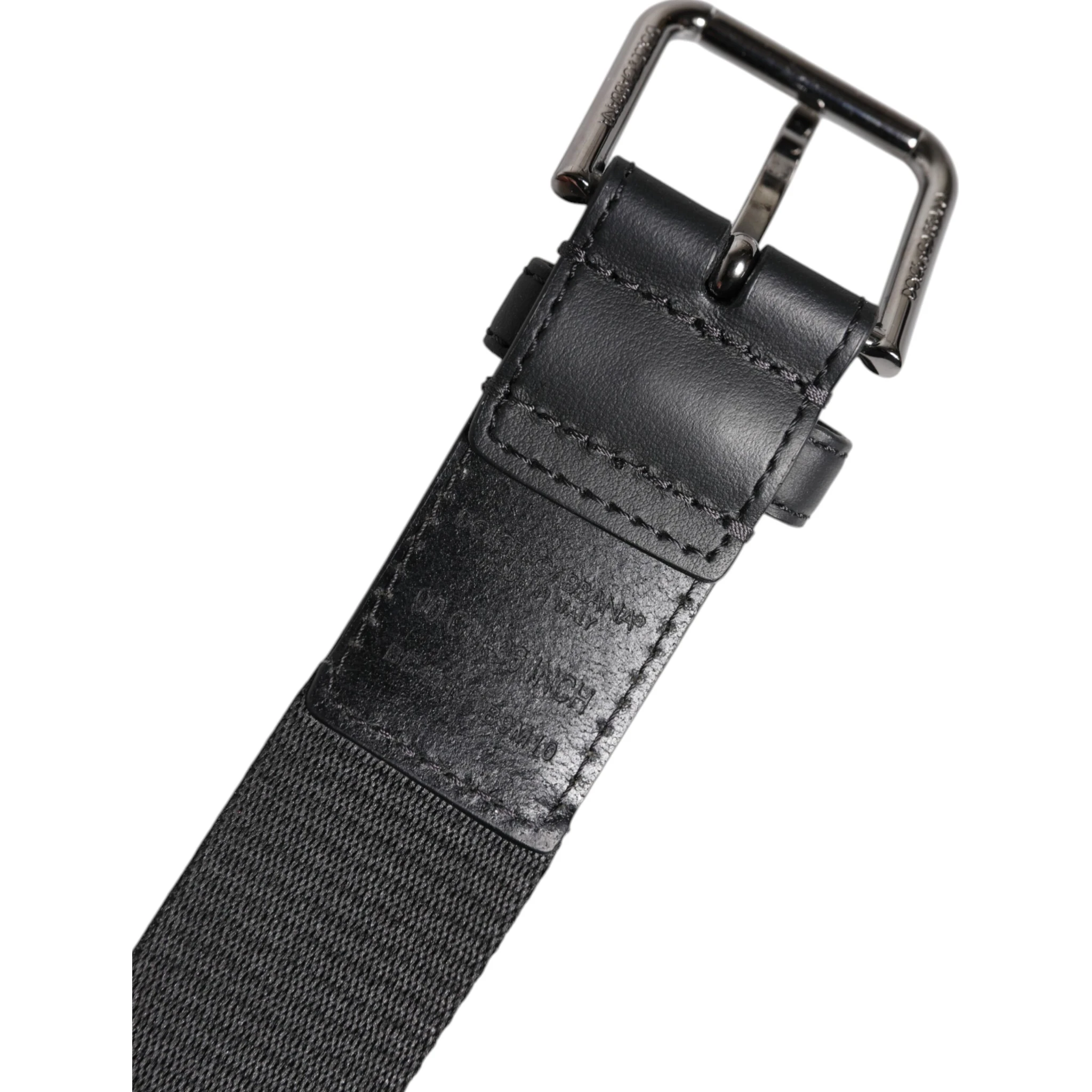 Green Black Classic Metal Logo Buckle Belt