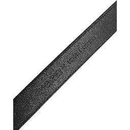 Black Calf Leather Classic Metal Buckle Belt