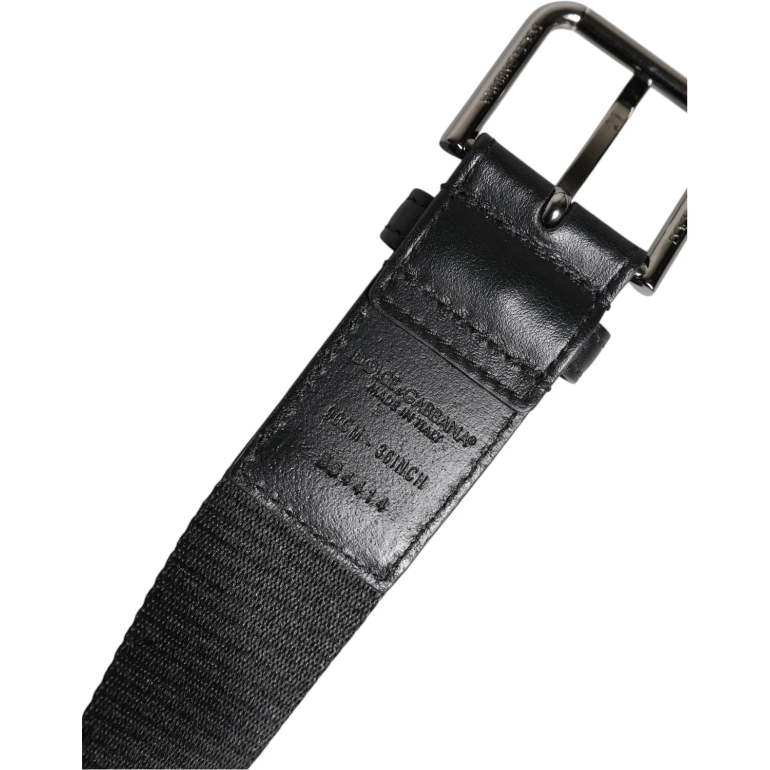 Black Blue Polyester Printed Metal Buckle Belt