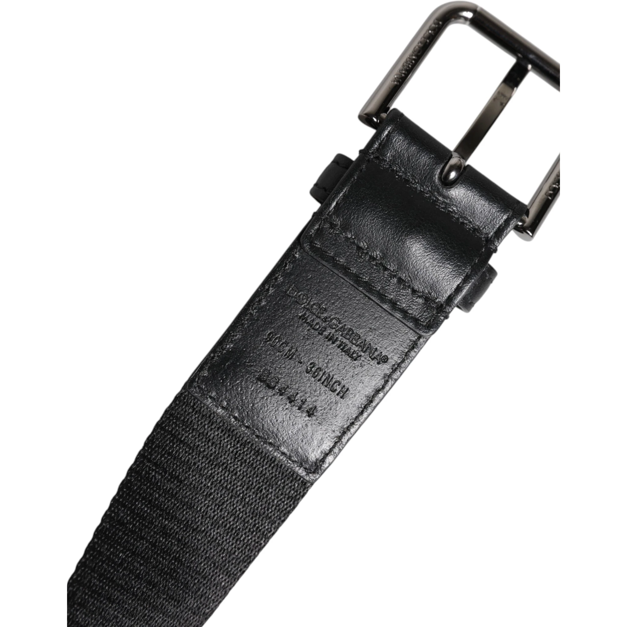 Black Blue Polyester Printed Metal Buckle Belt