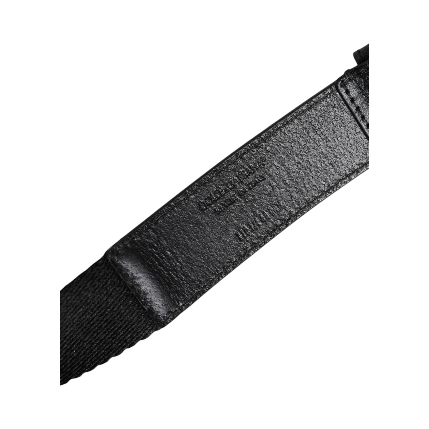 Black White Printed Metal Logo Buckle Belt