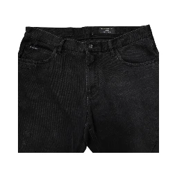 Black Cotton Skinny Men Denim Jeans