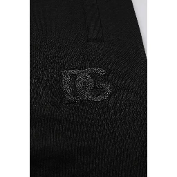 Black Cotton Mid Waist Jogger Sweatpants Pants