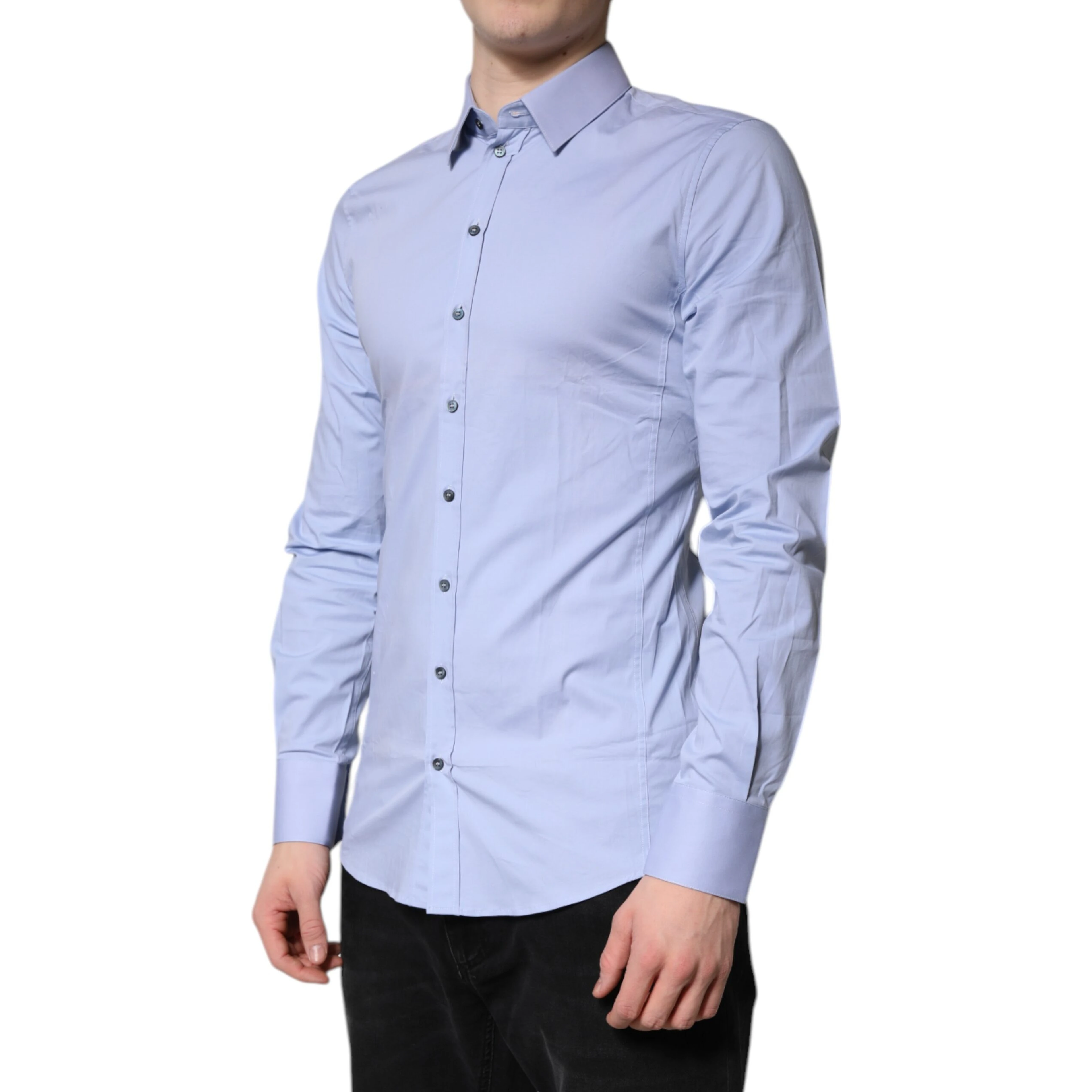 Light Blue Cotton SICILIA Dress Formal Shirt