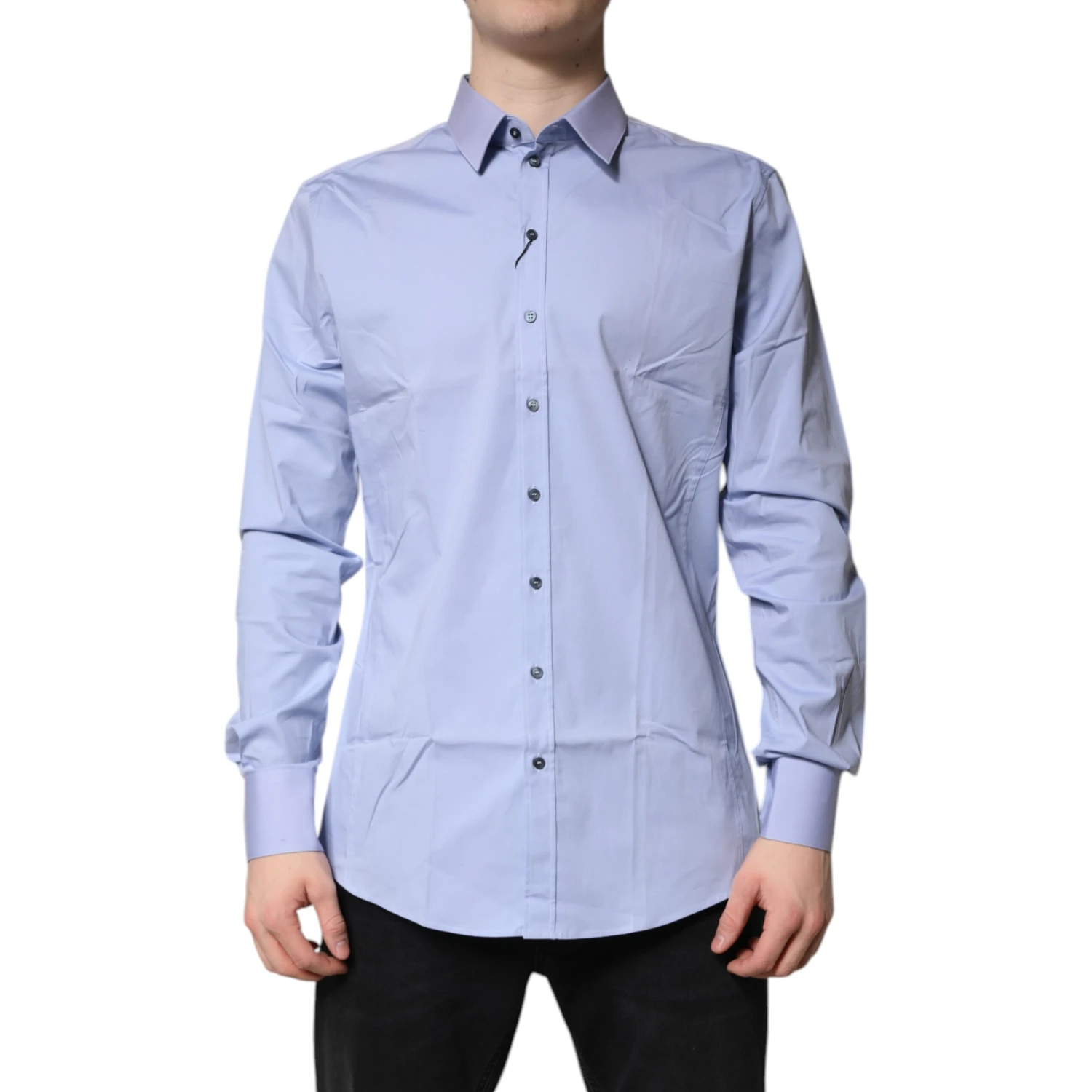 Light Blue Cotton SICILIA Dress Formal Shirt