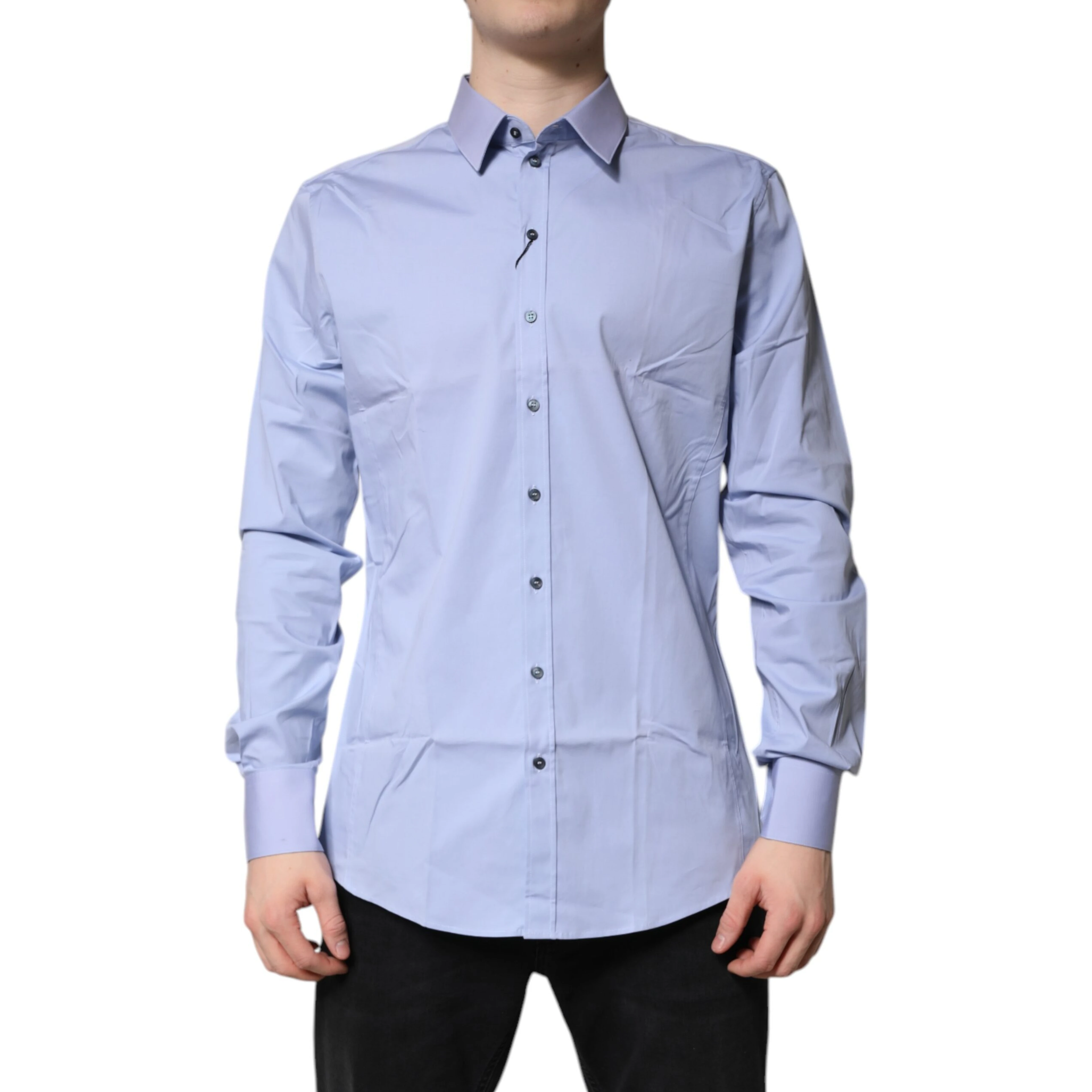 Light Blue Cotton SICILIA Dress Formal Shirt