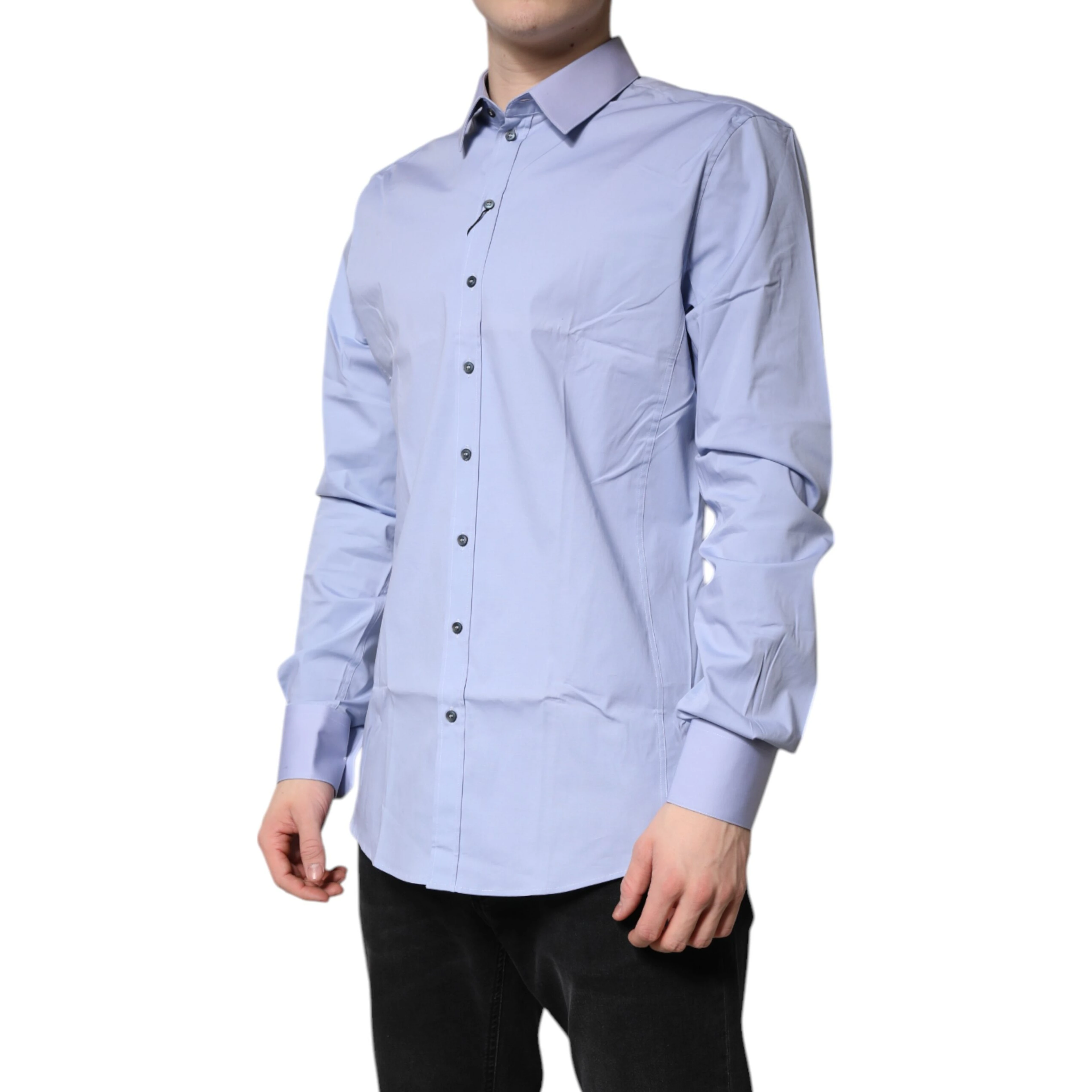 Light Blue Cotton SICILIA Dress Formal Shirt