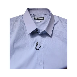 Light Blue Cotton SICILIA Dress Formal Shirt