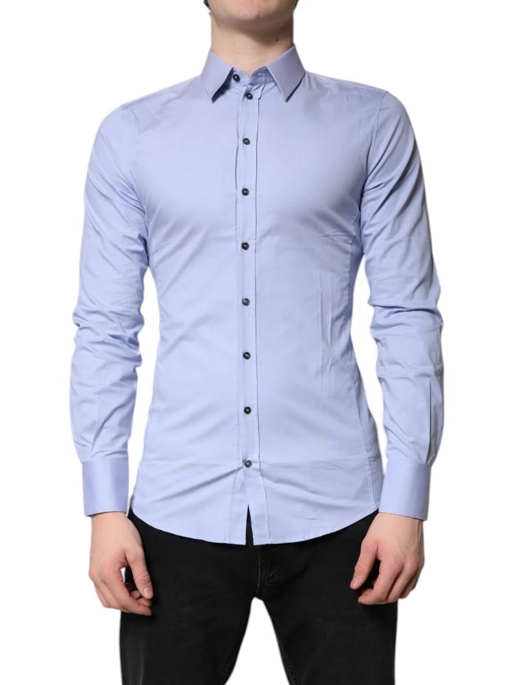 Light Blue Cotton SICILIA Dress Formal Shirt