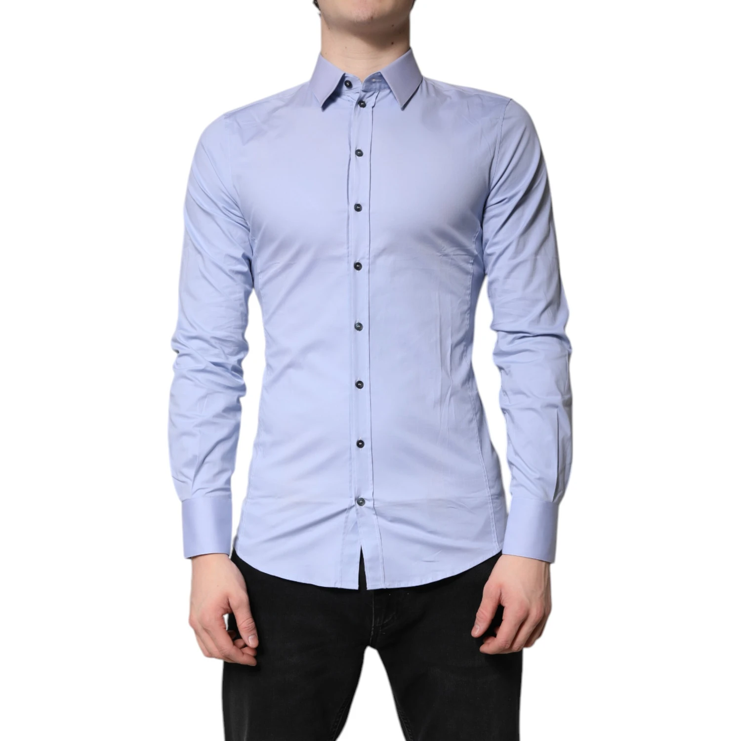 Light Blue Cotton SICILIA Dress Formal Shirt
