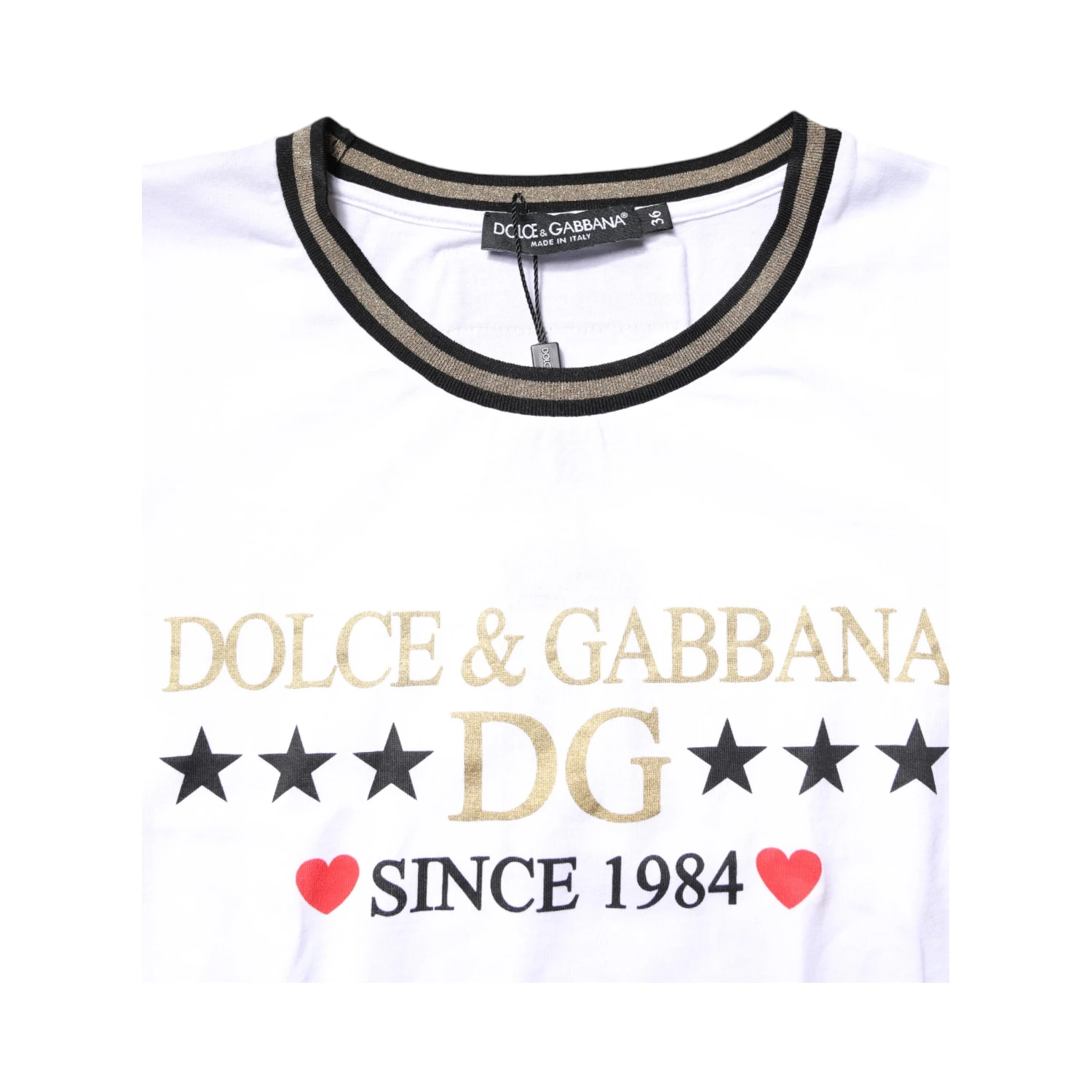 White Graphic Print Cotton Crew Neck T-shirt
