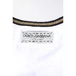 White Graphic Print Cotton Crew Neck T-shirt