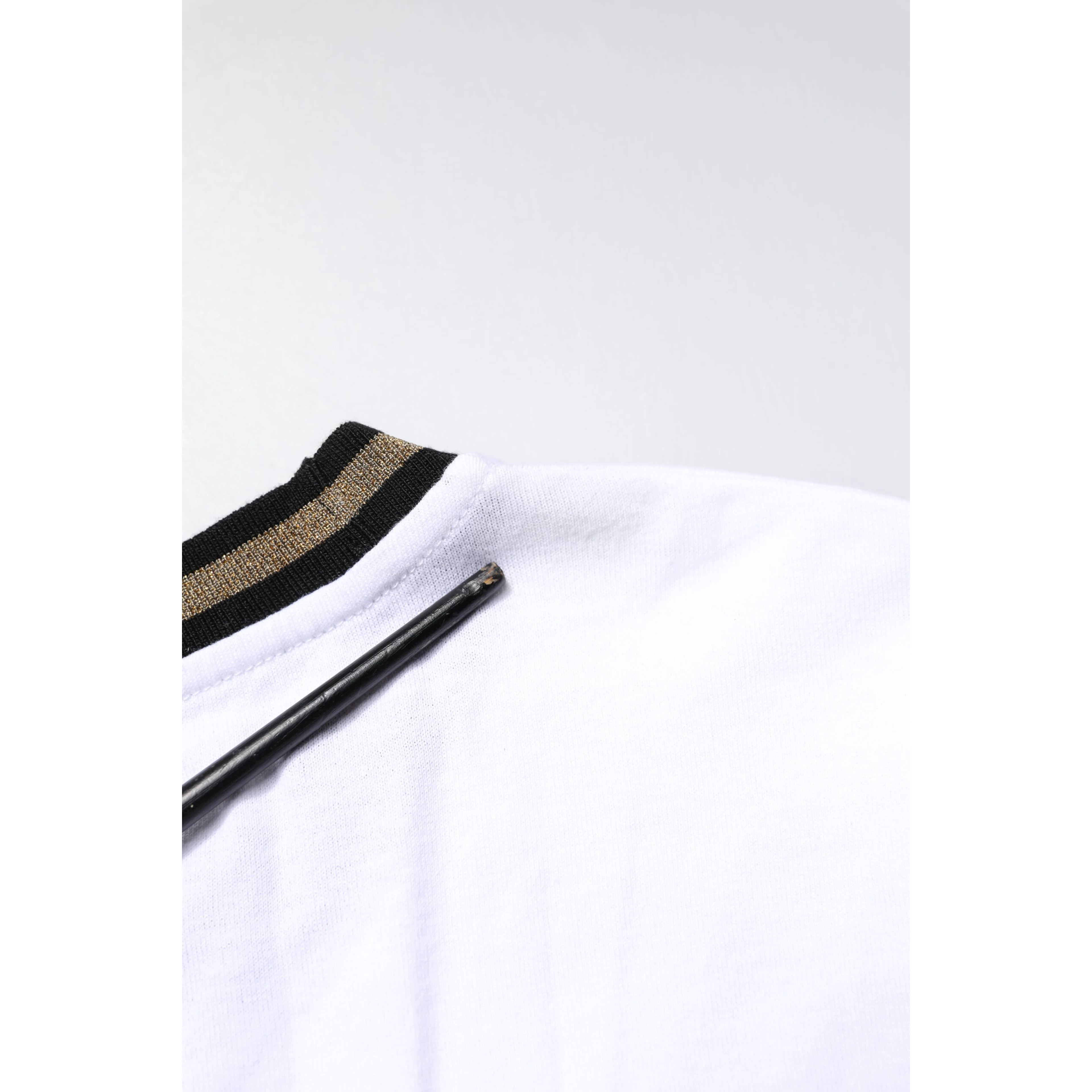 White Graphic Print Cotton Crew Neck T-shirt