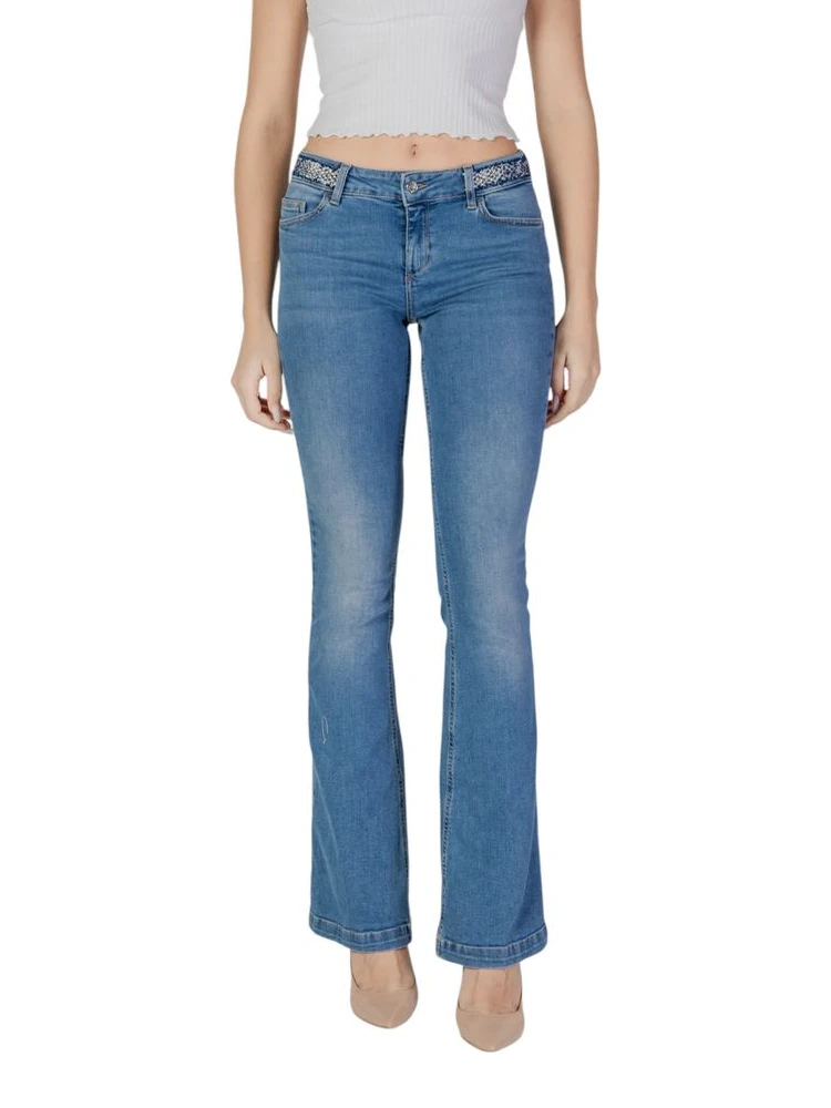 Light Blue Cotton Bootcut Jeans