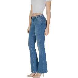 Light Blue Cotton Bootcut Jeans