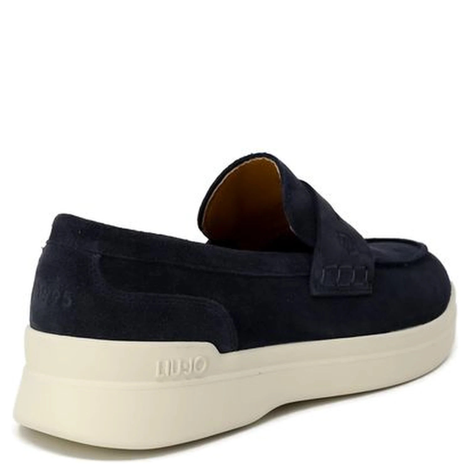 Blue Suede Leather Slip-On Loafers