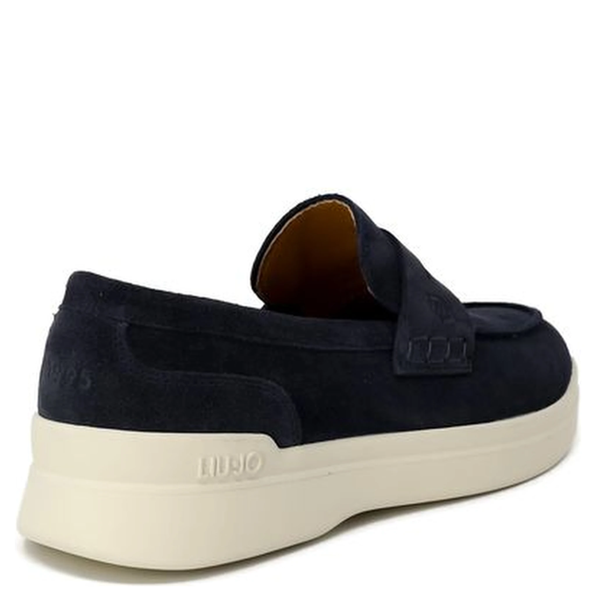 Blue Suede Leather Slip-On Loafers