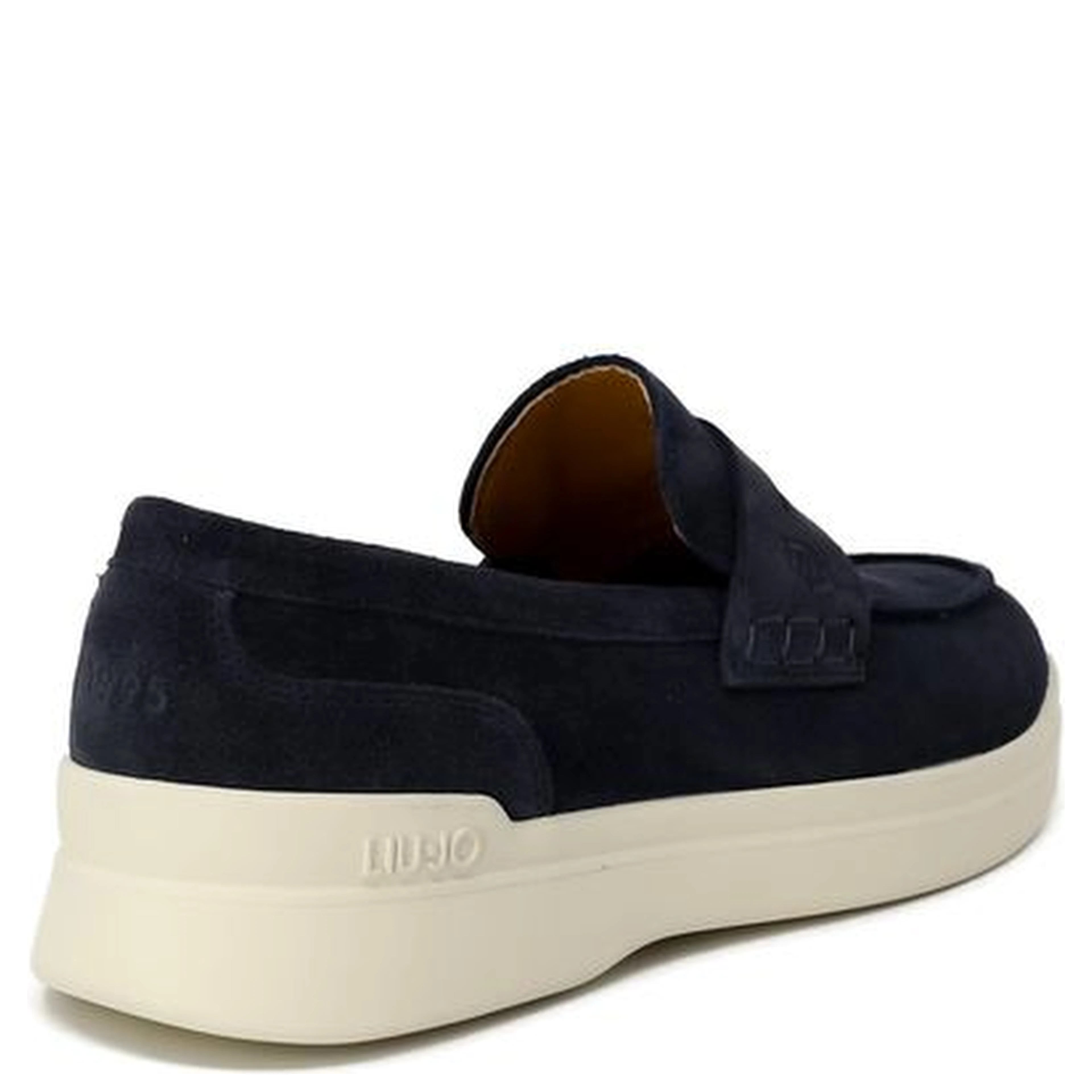 Blue Suede Leather Slip-On Loafers