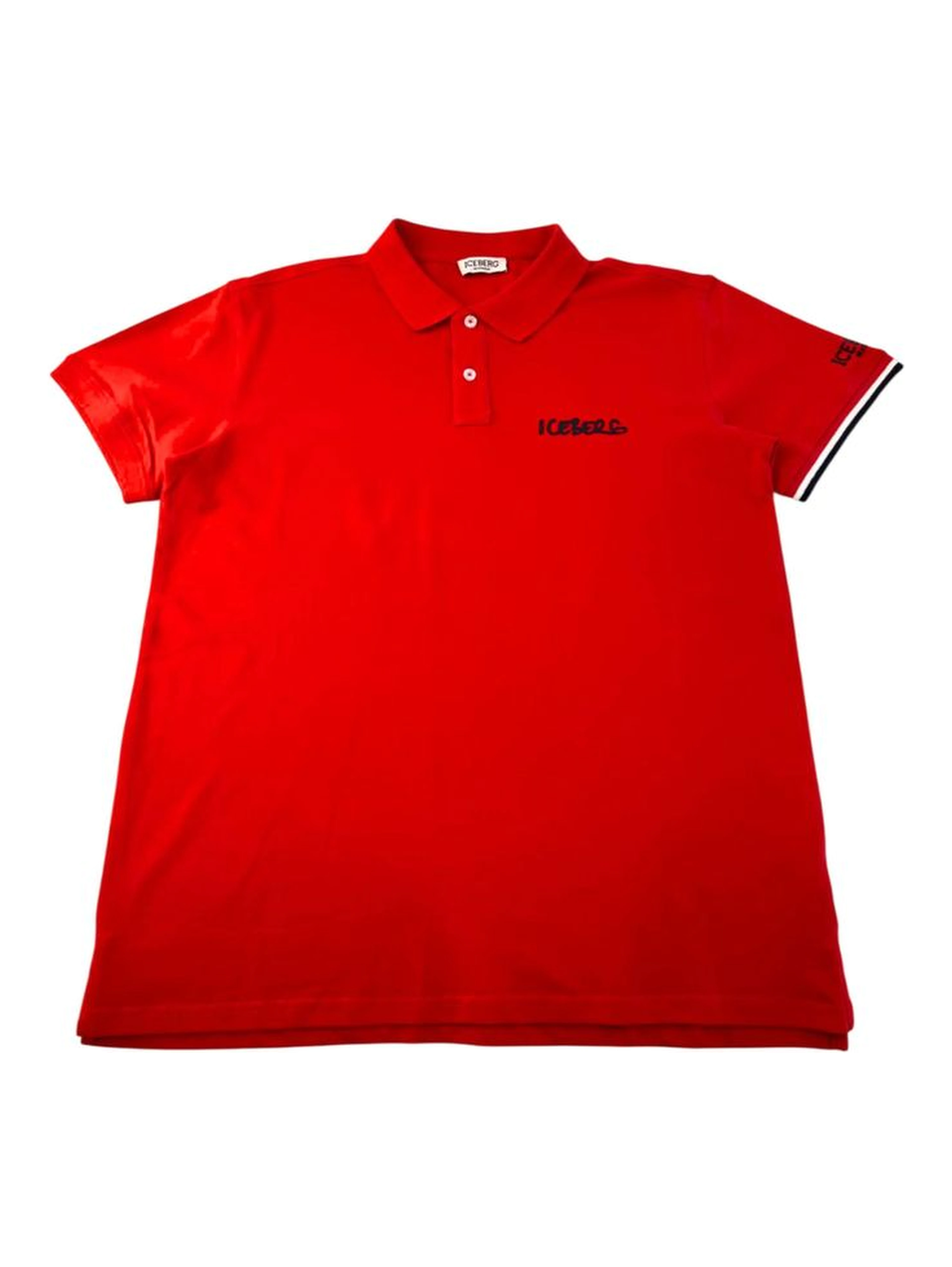 Red Cotton Polo Shirt