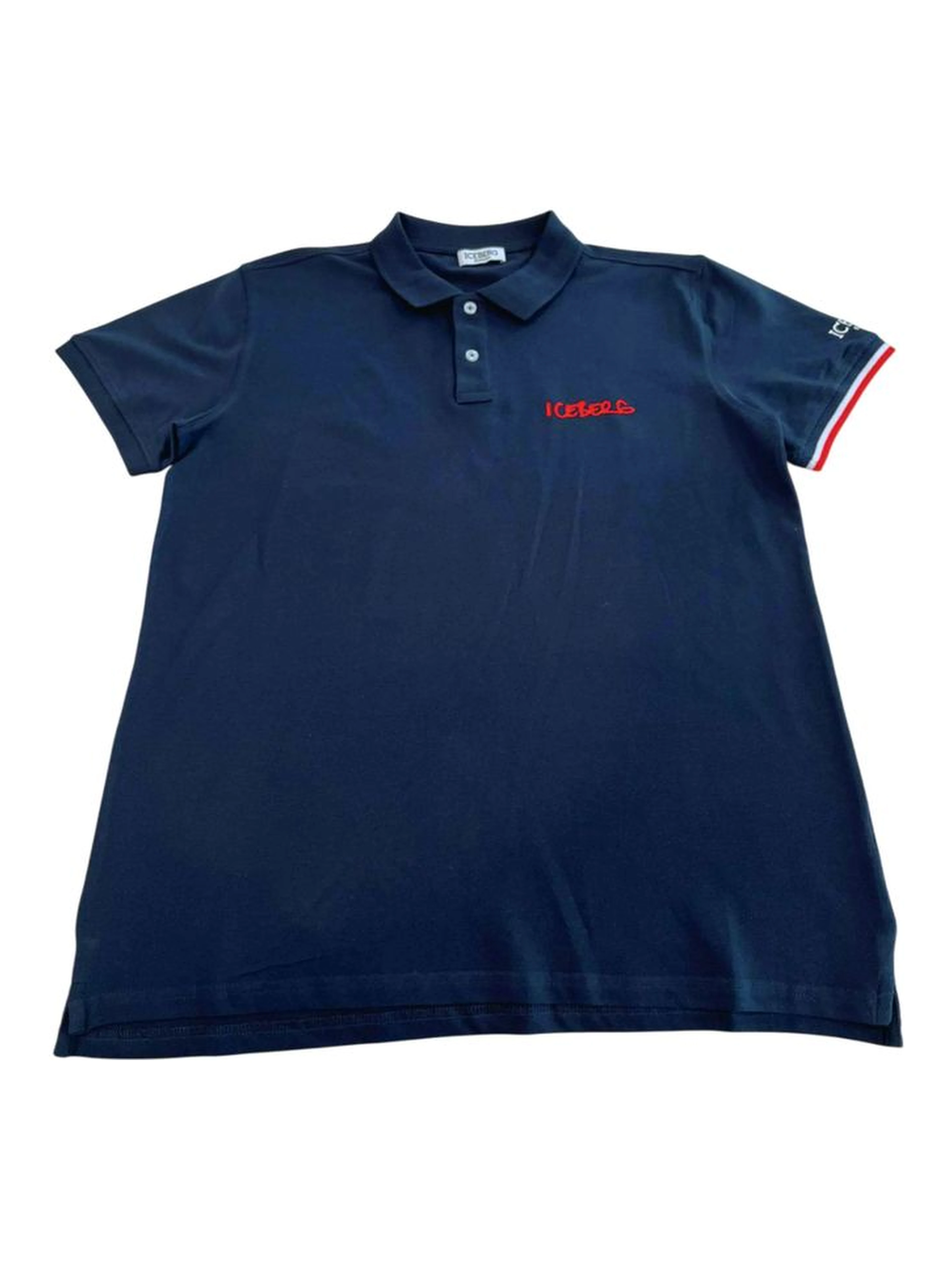 Blue Cotton Polo Shirt