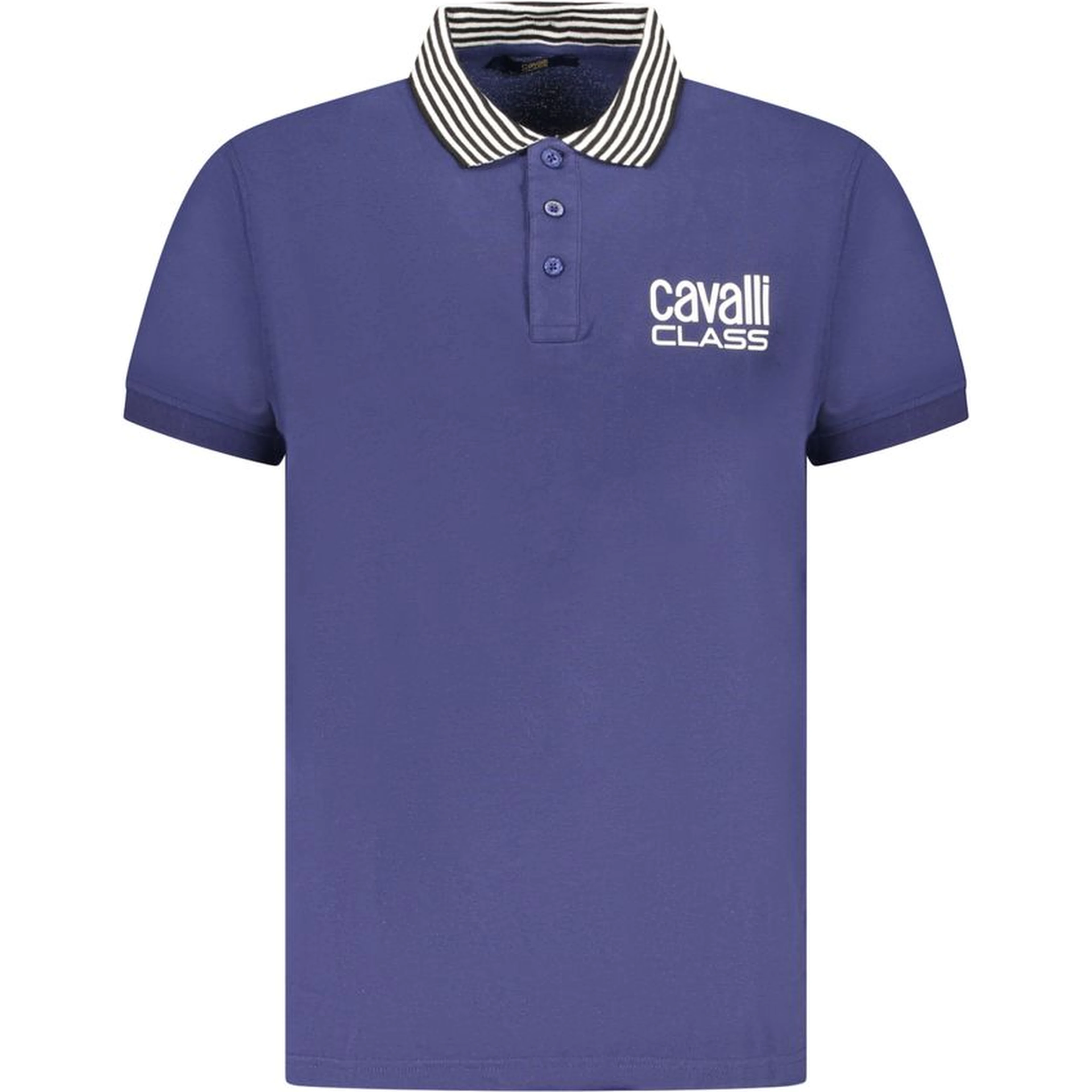 Blue Cotton Polo Shirt
