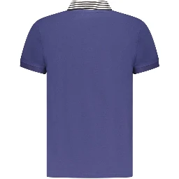 Blue Cotton Polo Shirt