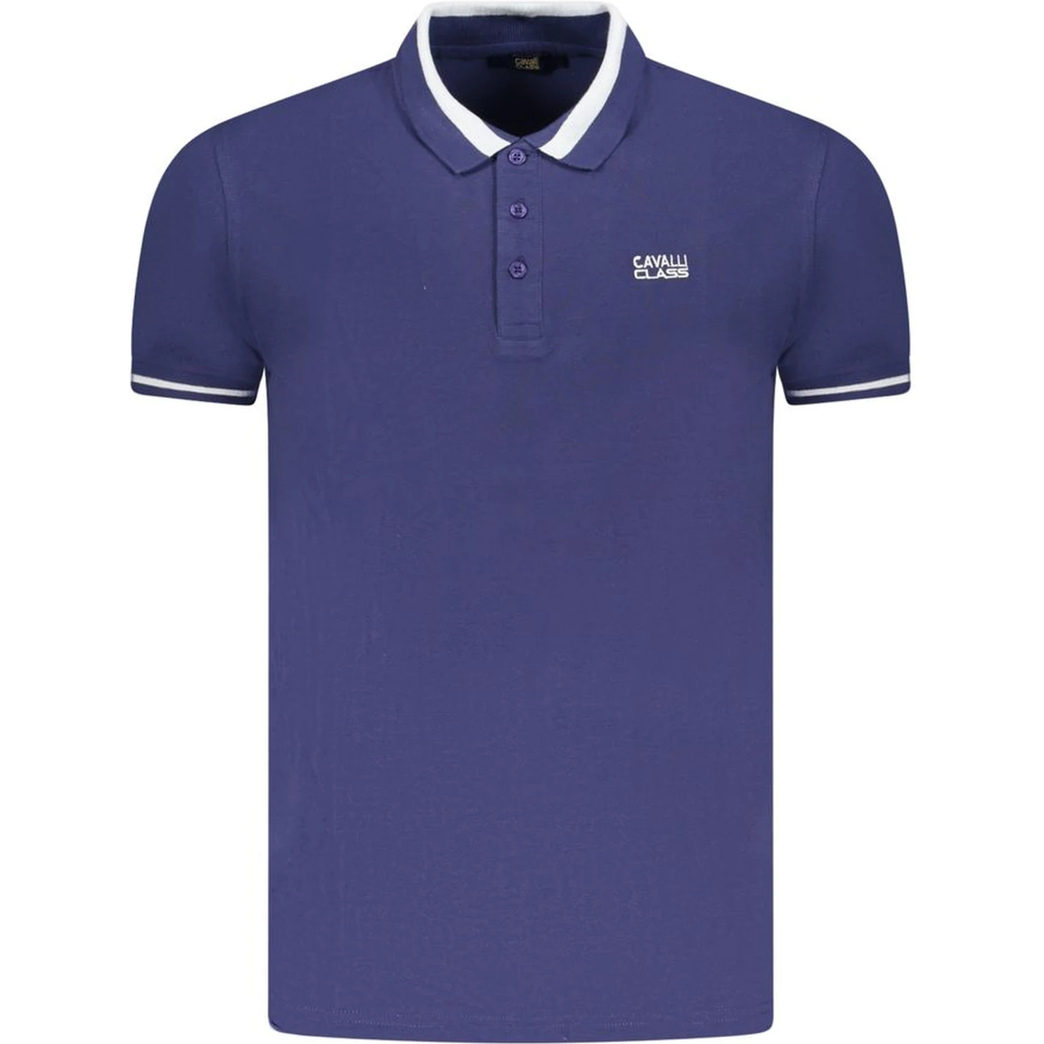 Blue Cotton Polo Shirt