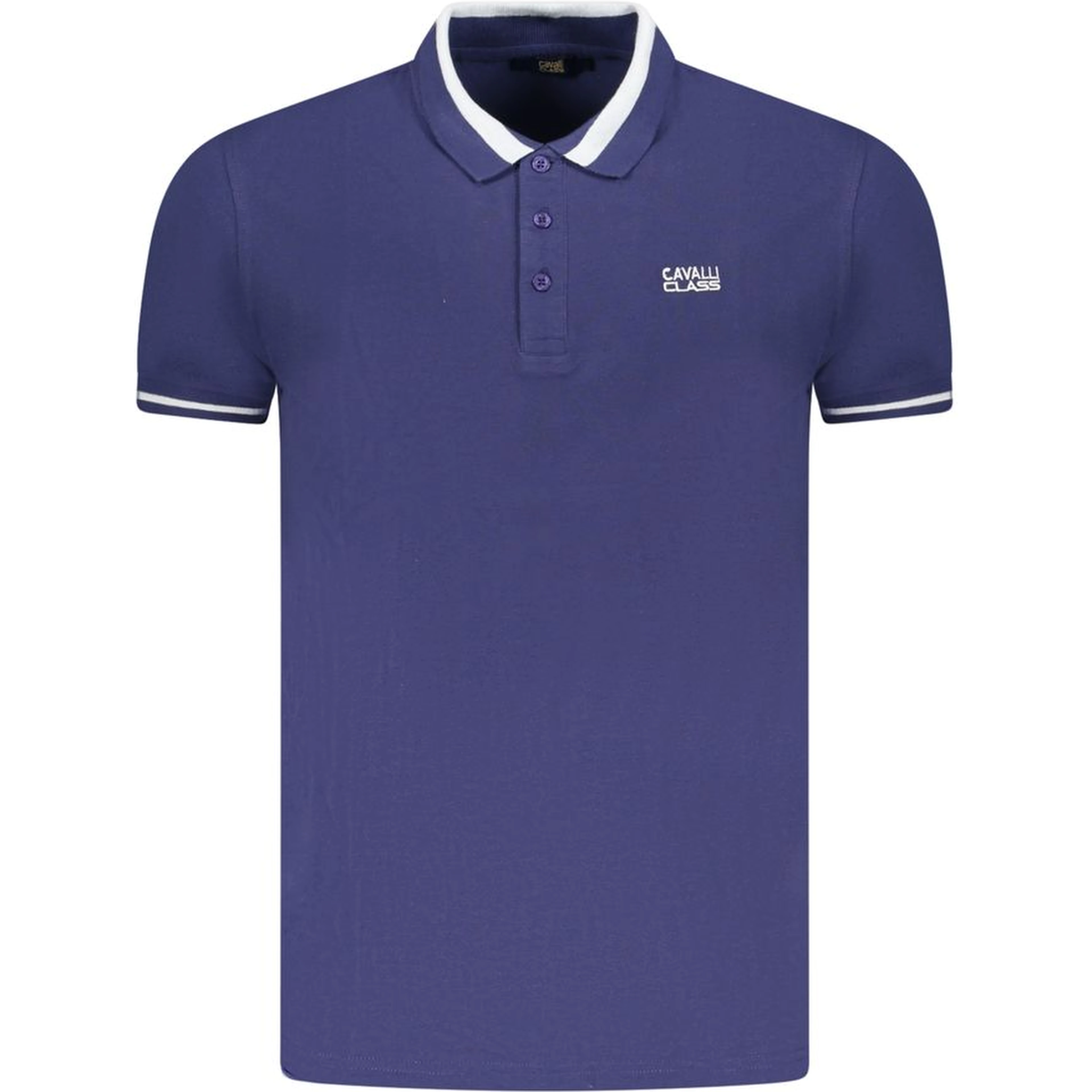 Blue Cotton Polo Shirt
