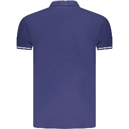 Blue Cotton Polo Shirt
