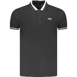 Black Cotton Polo Shirt