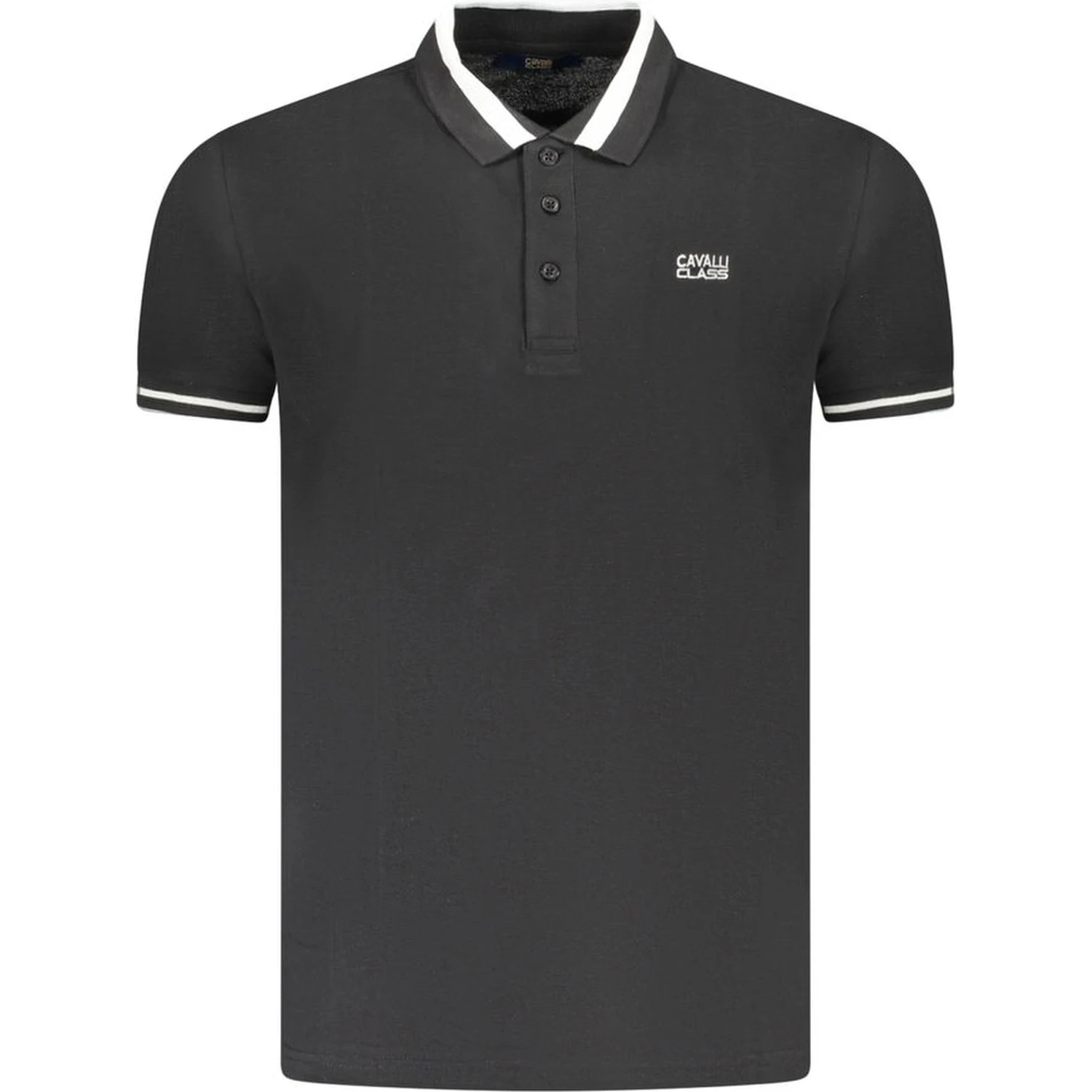 Black Cotton Polo Shirt